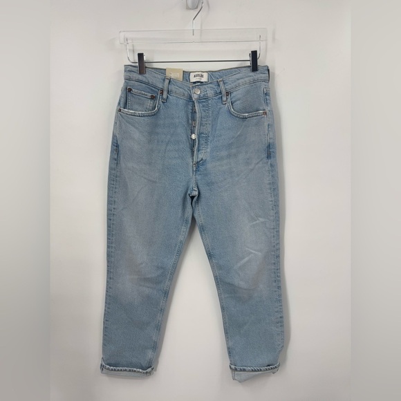 Agolde Riley Long Straight Jeans in Cove Size 28 B2768 - Picture 5 of 9